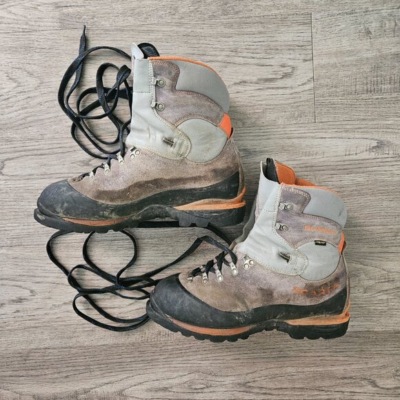 Scarpa Go Up Mountaineering Hiking Boots Gray/Orange - Vibram Sole - Picture 11 of 16